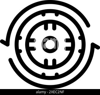 Circular economy icon representing recycling and sustainable business practices Stock Vector