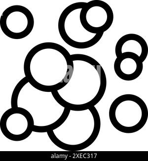 Abstract background with intertwined circles of various sizes forming a dynamic and visually appealing pattern Stock Vector