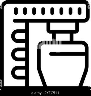 Professional stand mixer is mixing dough for baking Stock Vector