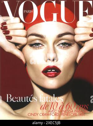 2008 November Vogue Paris cover with Vanessa Paradis by Helmut