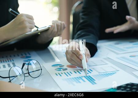 Two people are working on a project Stock Photo