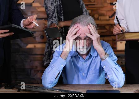 Characteristics of a businessman I'm stressed out by all of the hassle and activities that happen during the day. Stock Photo