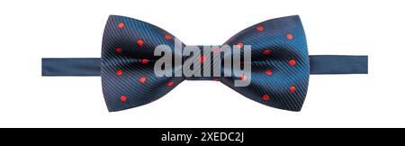 Blue with red polka dots bow tie Stock Photo