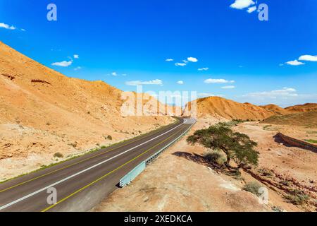 Straight as an arrow the road Stock Photo