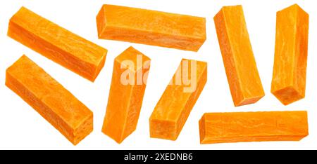 Sweet potato sticks isolated on white background Stock Photo