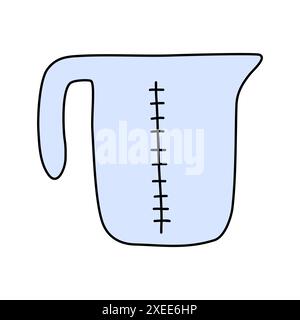 Measuring cup, cooking or baking kitchen design element, vector illustration Stock Vector