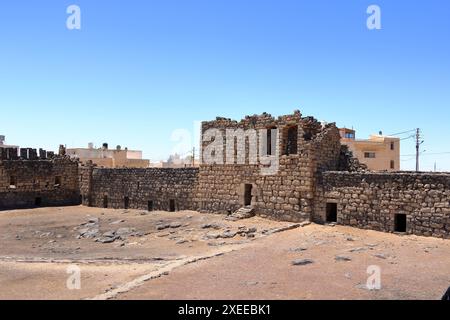 the Ruins of Qasr Azraq Castle, central-eastern Jordan, 100 km east of ...