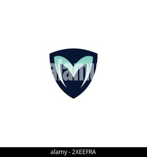 Letter M Shield Logo Template. M Icon Vector Stock Vector