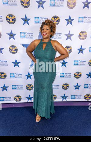 Hollywood, USA. 26th June, 2024. CEO of California LGBTQ Chamber of Commerce Marquita Thomas attends 2024 Angel City Salute Awards Proclamation Ceremony at the Pink Teacup Villa in Hollywood, Los Angeles, CA, June 26th, 2024 Credit: Eugene Powers/Alamy Live News Stock Photo