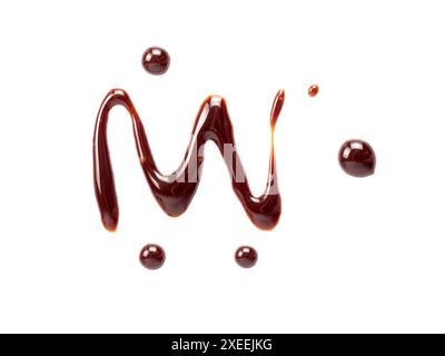 Chocolate sauce isolated on white background Stock Photo