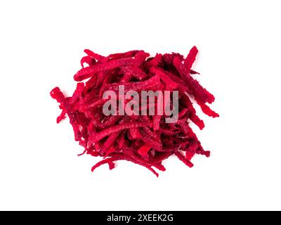Grated beetroot isolated on white Stock Photo