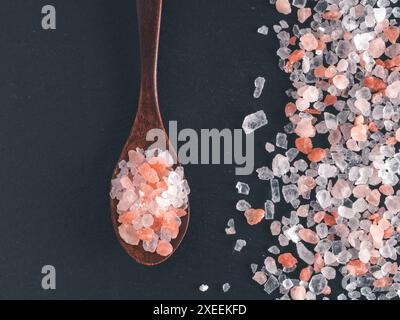 Himalayan pink salt in crystals Stock Photo