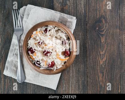 Sauerkraut with cranberry and carrot Stock Photo