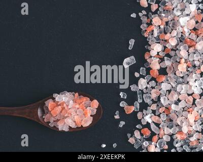 Himalayan pink salt in crystals Stock Photo