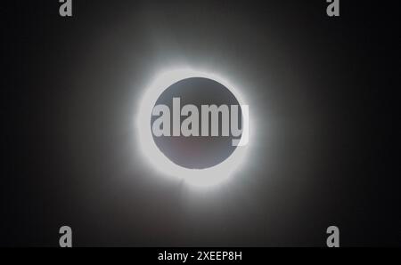 Total Solar Eclipse, Seen From Dublin, Ohio, April 8, 2024 Stock Photo