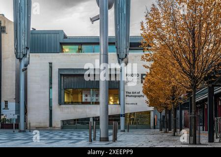 The plaza in front of the Photo Museum - The National Centre for Contemporary Photography. Dublin. Ireland Stock Photo