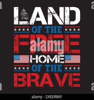 4th Of July T Shirt Design American Independence Day Concept Stock Vector