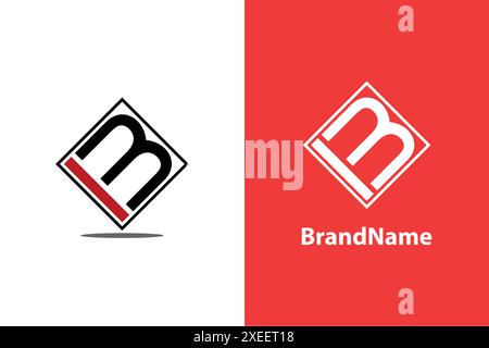 Letter BM logo icon design template elements. Simple letter BM logo design concept template. Suitable for many purposes. Stock Vector