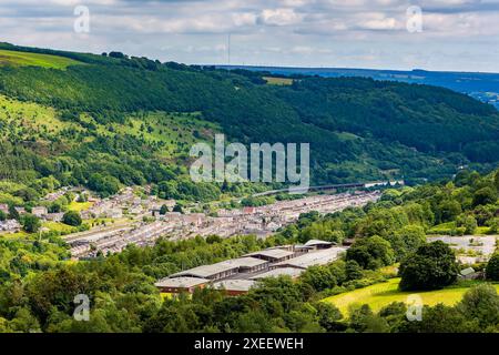 The village of Cwm in the South Wales Valleys, UK Stock Photo