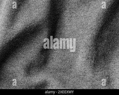 Gray cotton jersey fabric texture Stock Photo