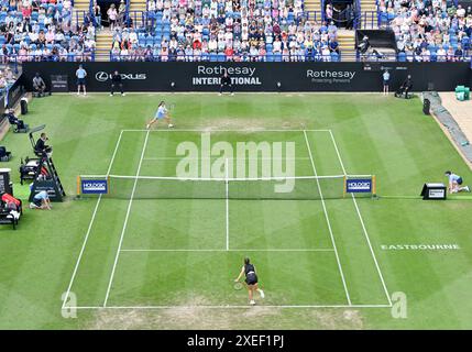 Eastbourne, UK. 27th June, 2024. Daria KASATKINA Beats Emma RADUCANU ...