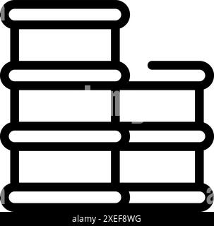 Simple icon of barrels containing oil, gasoline or petroleum products Stock Vector