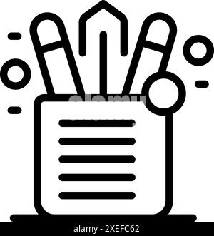 Simple yet effective line art illustration representing the concept of generating new ideas Stock Vector