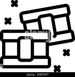 Two treasure chests are opening, revealing their hidden treasures, with sparkling stars surrounding them Stock Vector