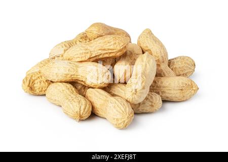 Peanuts on a white background Stock Photo