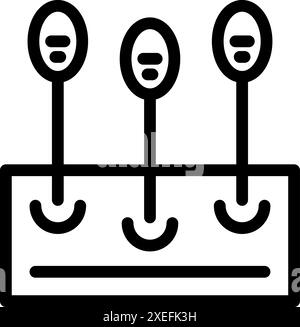 Electronic device showing three sensors collecting data from circuit board Stock Vector