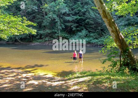 Mohican River in Summer, Mohican State Park, Ohio Stock Photo