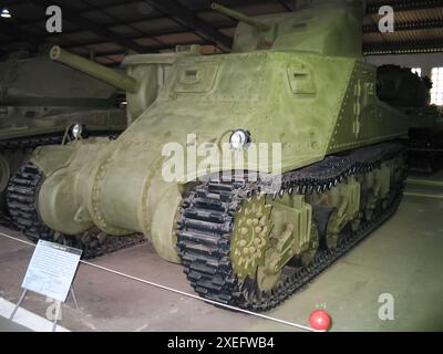 Museum of armored vehicles under the open sky and under sheds in Kubinka near Moscow. Stock Photo