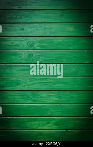 Dark green painted wooden plank texture for background Stock Photo