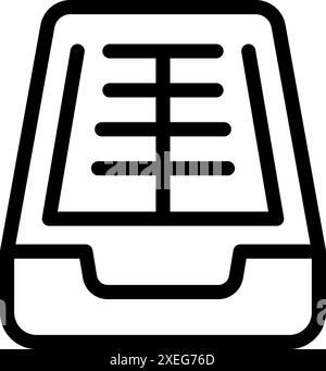 Archive box with index dividers ensuring order in the office Stock Vector