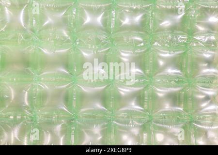 Square shaped plastic bubble wrap texture close-up Stock Photo