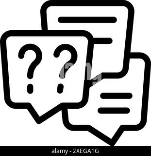 Three Speech Bubbles With Question Marks Vector Illustration Talk