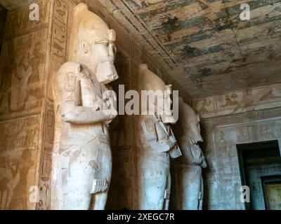 Interior view of The Great Temple of Ramses II Abu Simbel Egypt Stock Photo