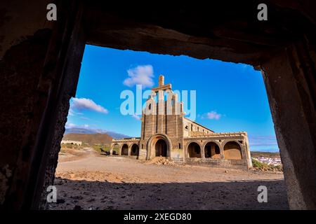 Abandoned Buildings of a Military Base Stock Photo