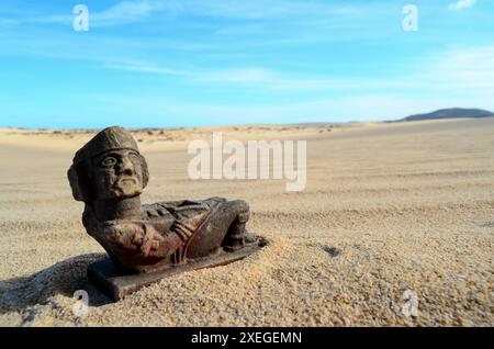 Object in the Dry Desert Stock Photo