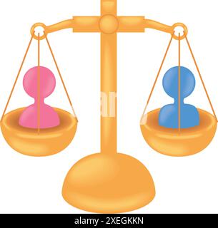 Salary and gender Inequality gap between women and men business concept ...