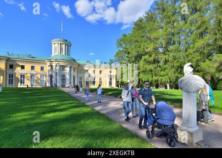 Krasnogorsk, Russia - 1 May. 2024. The Grand Palace in the Arkhangelskoye Estate Museum. Historical building Stock Photo