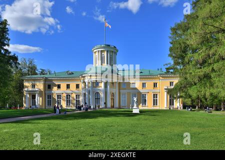 Krasnogorsk, Russia - 1 May. 2024. The Grand Palace in the Arkhangelskoye Estate Museum. Historical building Stock Photo