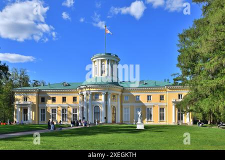 Krasnogorsk, Russia - 1 May. 2024. The Grand Palace in the Arkhangelskoye Estate Museum. Historical building Stock Photo