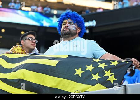 East Rutherford, United States. 27th June, 2024. Uruguay fans during the Conmebol Copa America group C match between Uruguay and Bolivia, at the MetLife Stadium, in East Rutherford, United States on June 27. Photo: Rodrigo Caillaud/DiaEsportivo/Alamy Live News Credit: DiaEsportivo/Alamy Live News Stock Photo