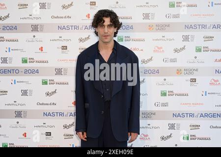 Rome, Italy. 27th June, 2024. Alessandro Fella attends the blu carpet of 'Nastri d'Argento 2024' at Maxxi Museum. Credit: SOPA Images Limited/Alamy Live News Stock Photo