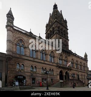 The Front entrance of Chester town hall on Northgate street Stock Photo