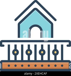 Icon for porch,balcony Stock Vector