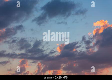 Yellow orange with pink cloud sky Stock Photo