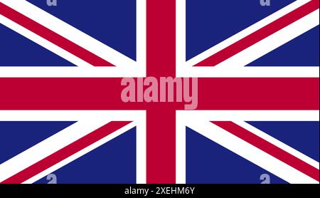 UNITED KINGDOM Flag vector illustration, official color, National flag, symbol of nation, government, vector, illustration, isolated flag Stock Vector