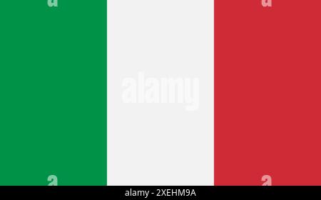 ITALY Flag vector illustration, official color, National flag, symbol of nation, government, vector, illustration, isolated flag Stock Vector